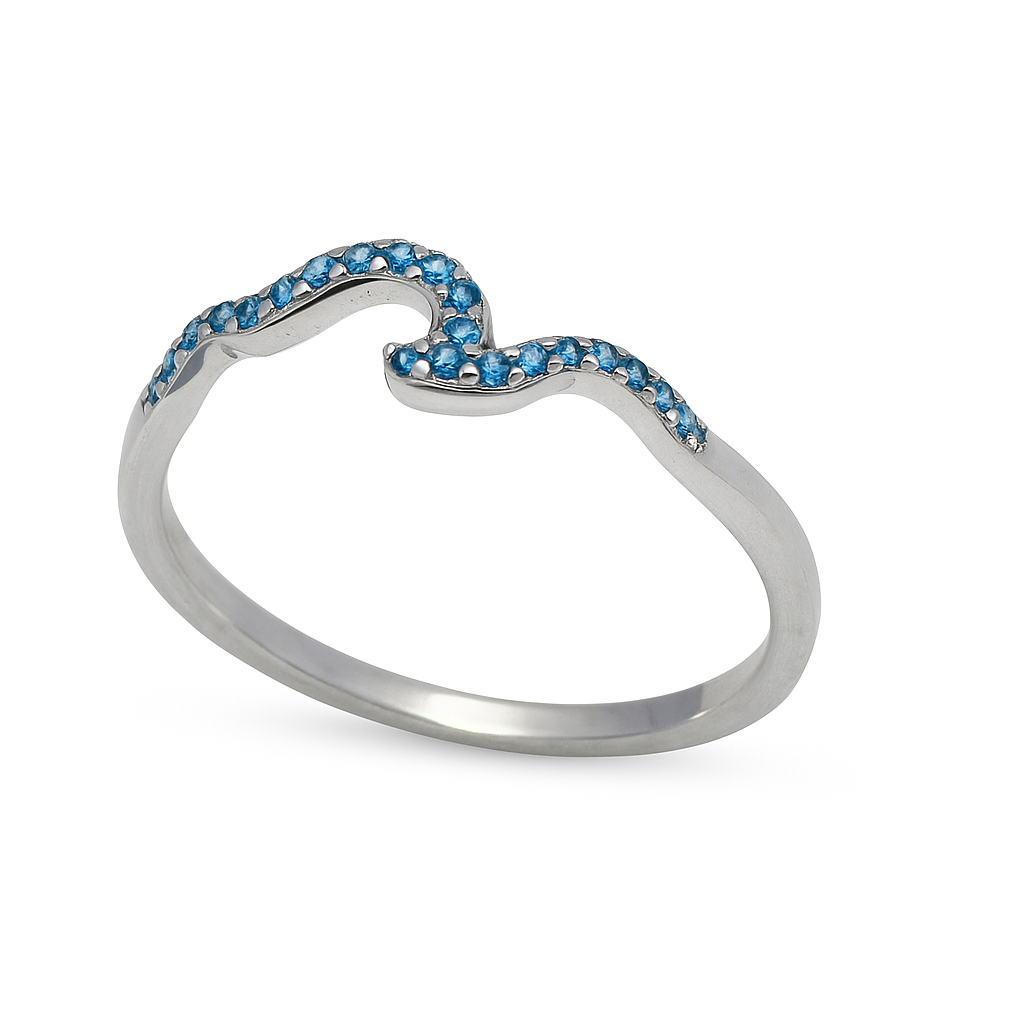 Blue Tide Sterling Silver Ring