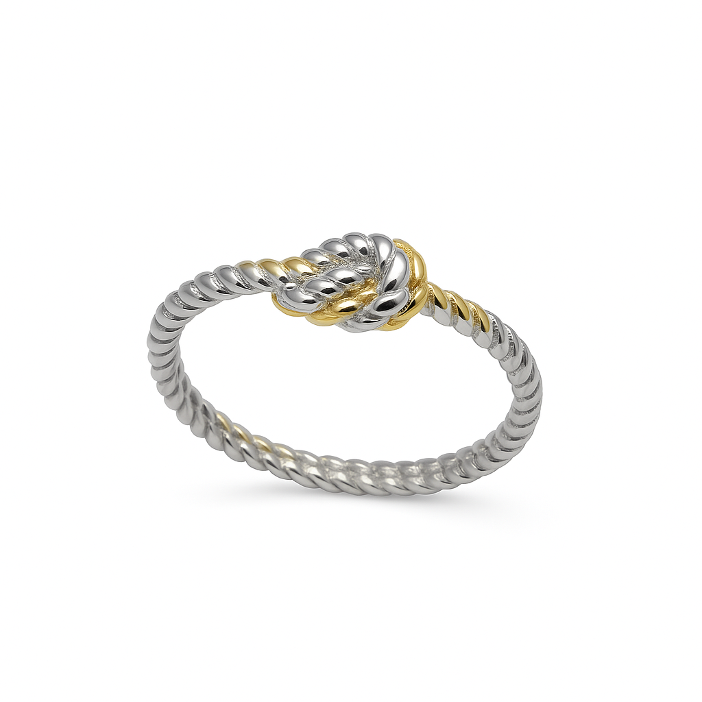 Eternal Knot Two-Tone Ring