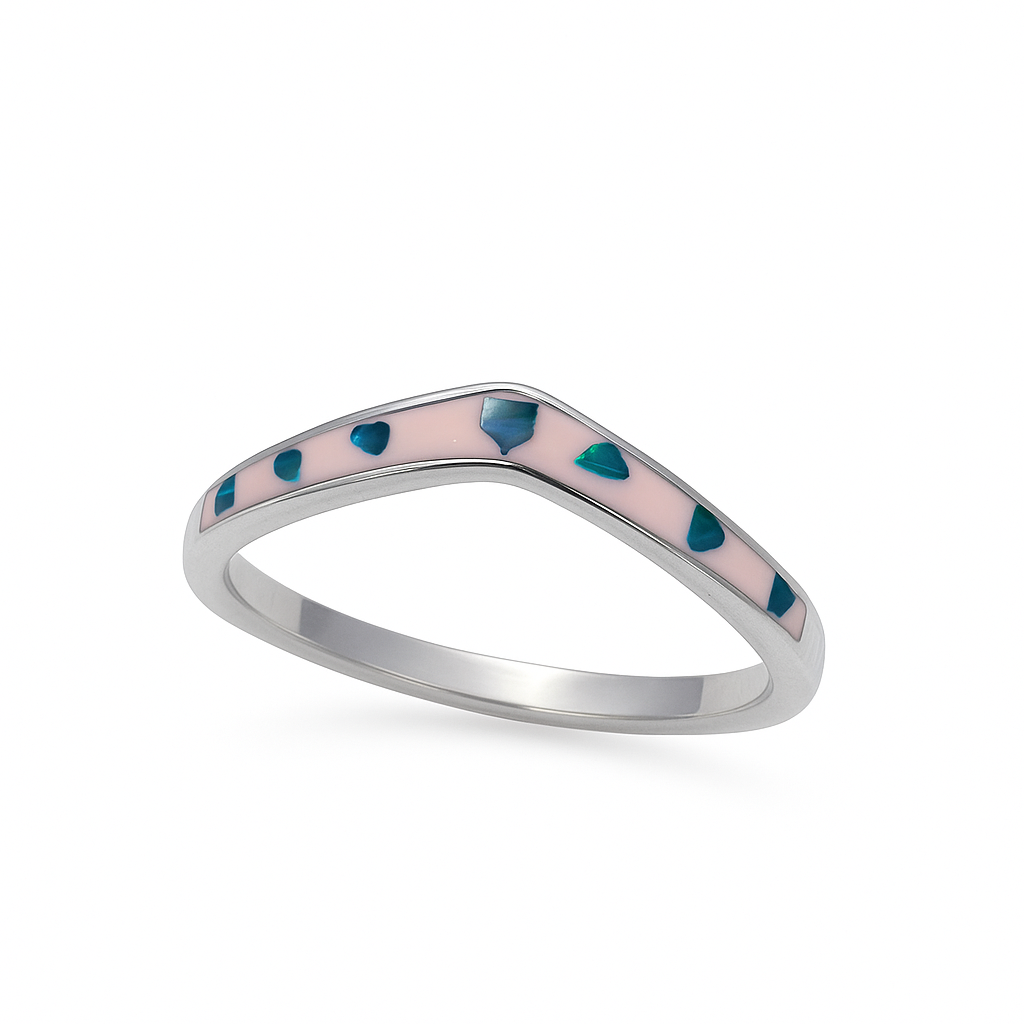 Pink Heart Charm Ring