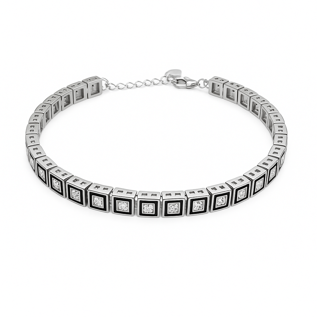 SQUARE SPARSHA 925 SILVER BRACELET