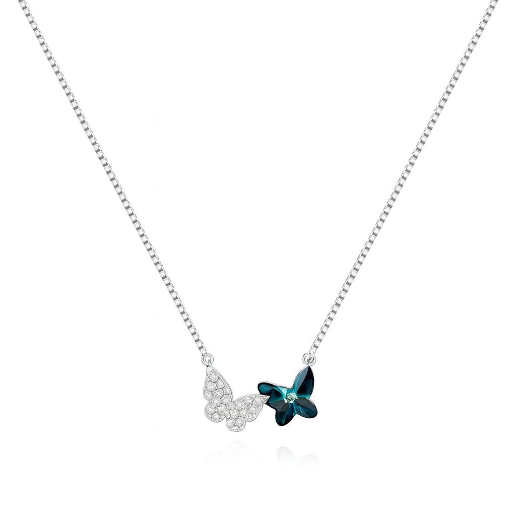 Iyamy Silver Necklace – Butterfly Pendant