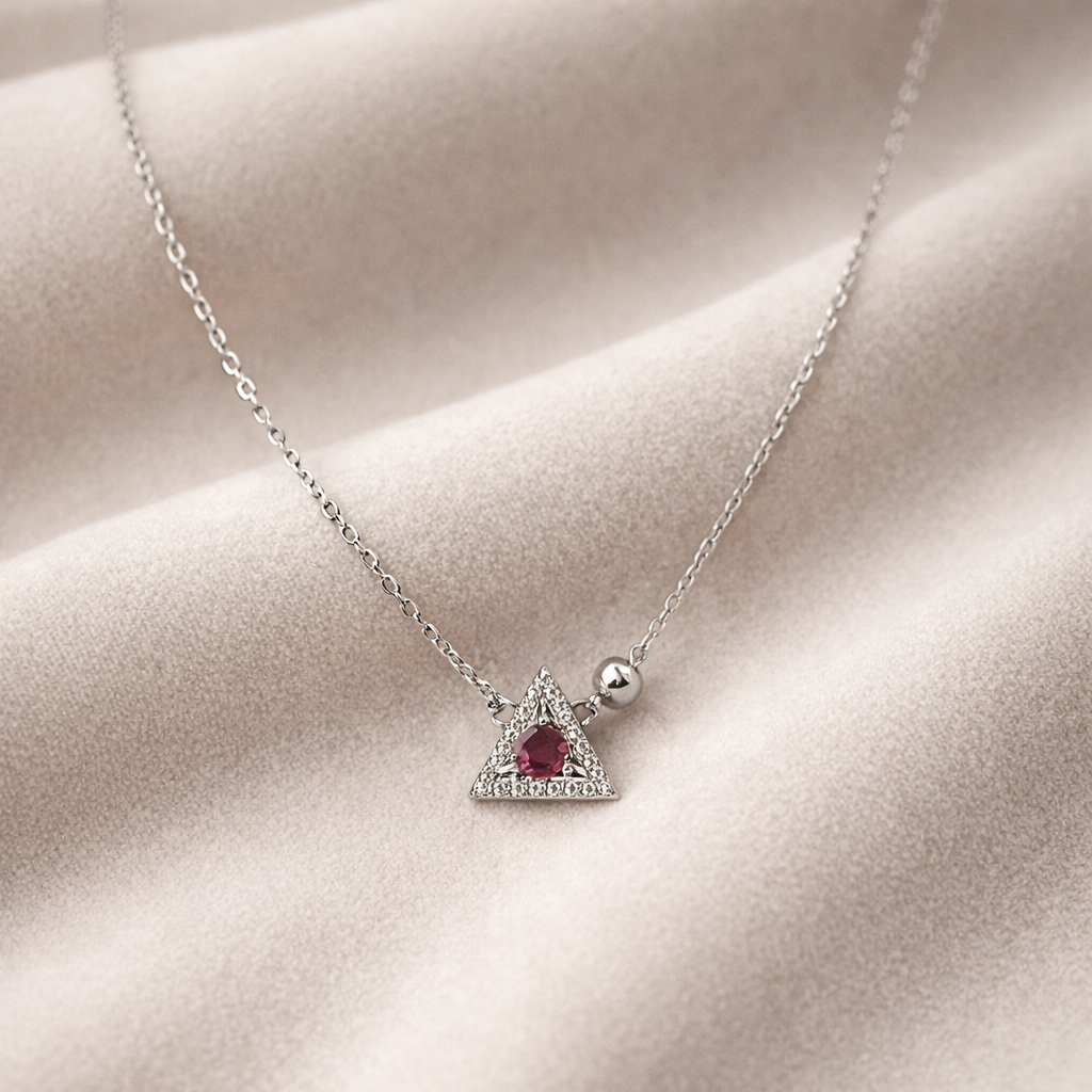 Iyamy Silver Trident Necklace
