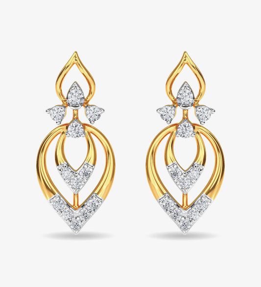 Diamond Stud Eulla Earring Rose Gold