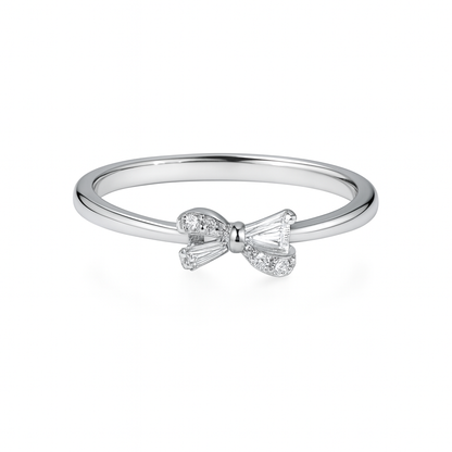 925 STERLING CRYSTAL RIBBON SILVER RING