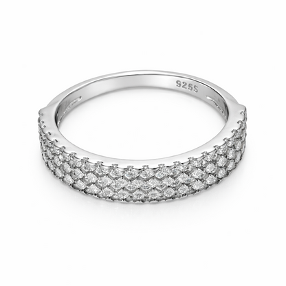 IYAMY 925 Silver Diamond Style Eternity Band Ring