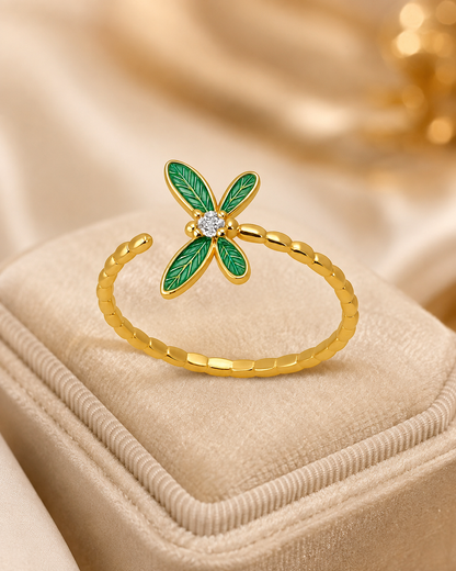 Mystic Dragonfly Adjustable Ring
