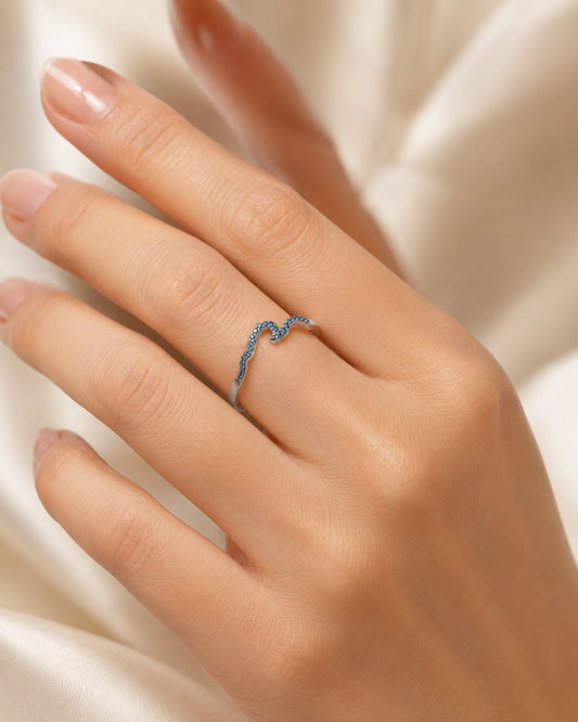 Blue Tide Sterling Silver Ring