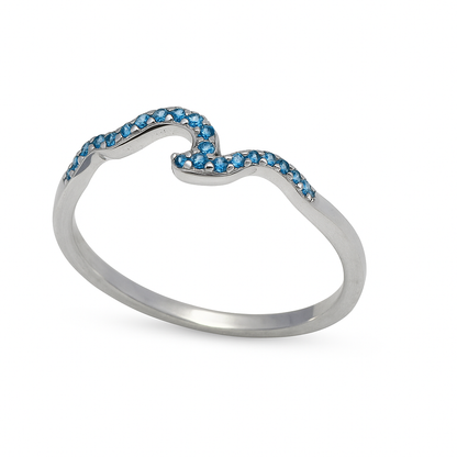 Blue Tide Sterling Silver Ring