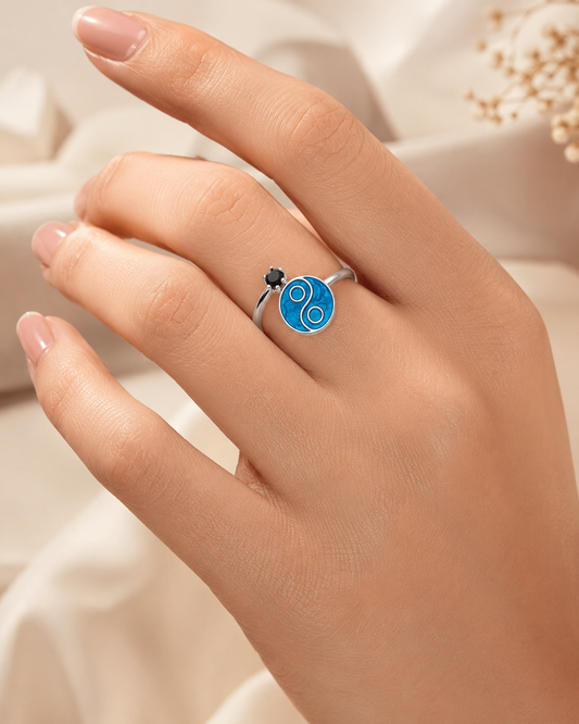 Yin Yang 925 Silver Ring
