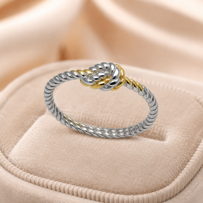 Eternal Knot Two-Tone Ring