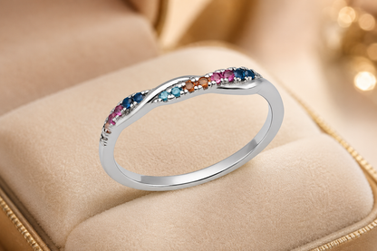 Aurora Twist 925 Silver Ring