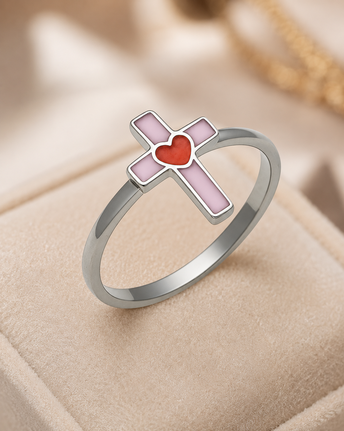 Sweet Faith Cross 925 Silver Ring