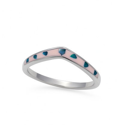 Pink Heart Charm Ring
