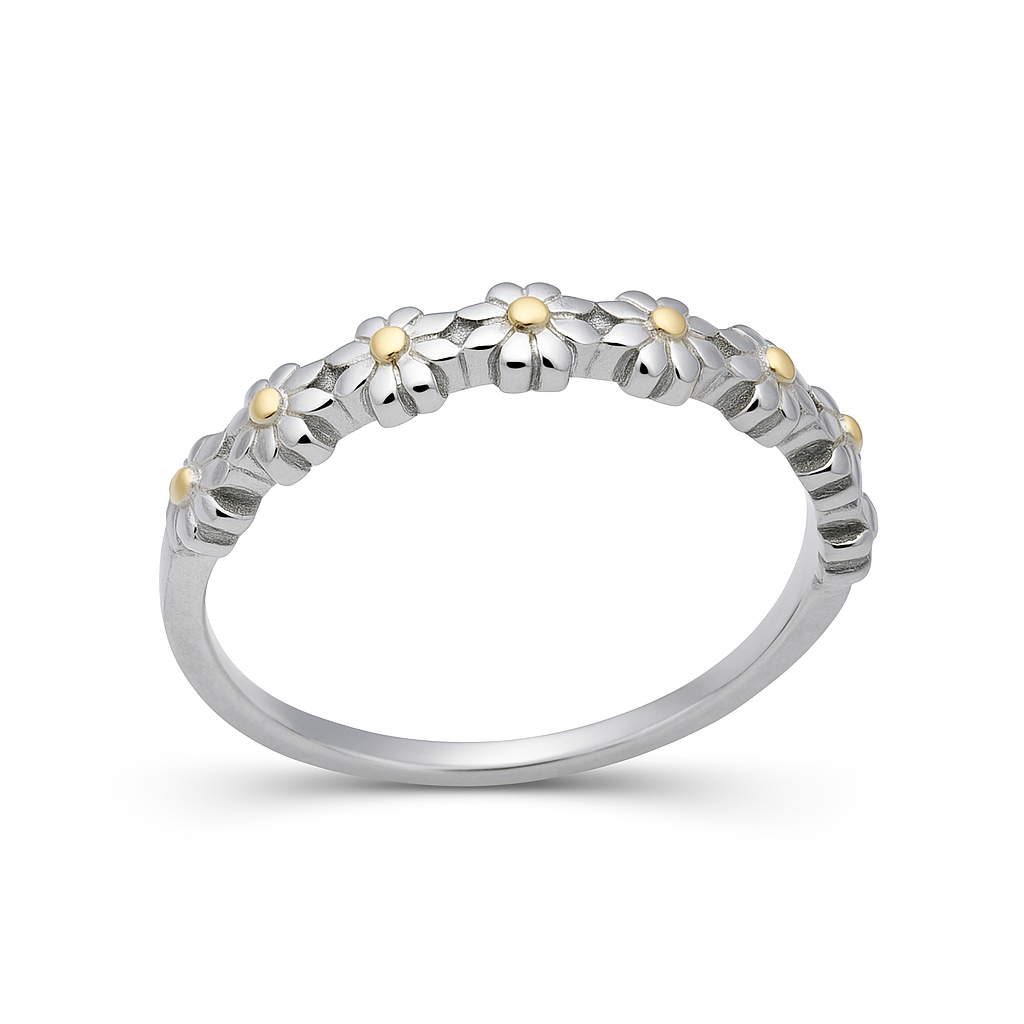 Daisy Bloom 925 Sterling Silver Ring