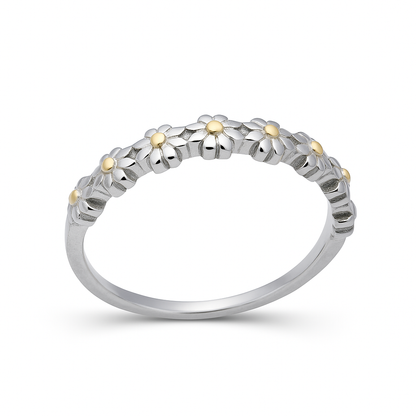 Daisy Bloom 925 Sterling Silver Ring