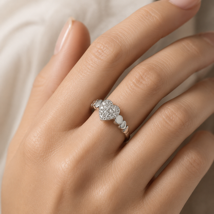 SWEET HEARTS 925 STERLING SILVER RING