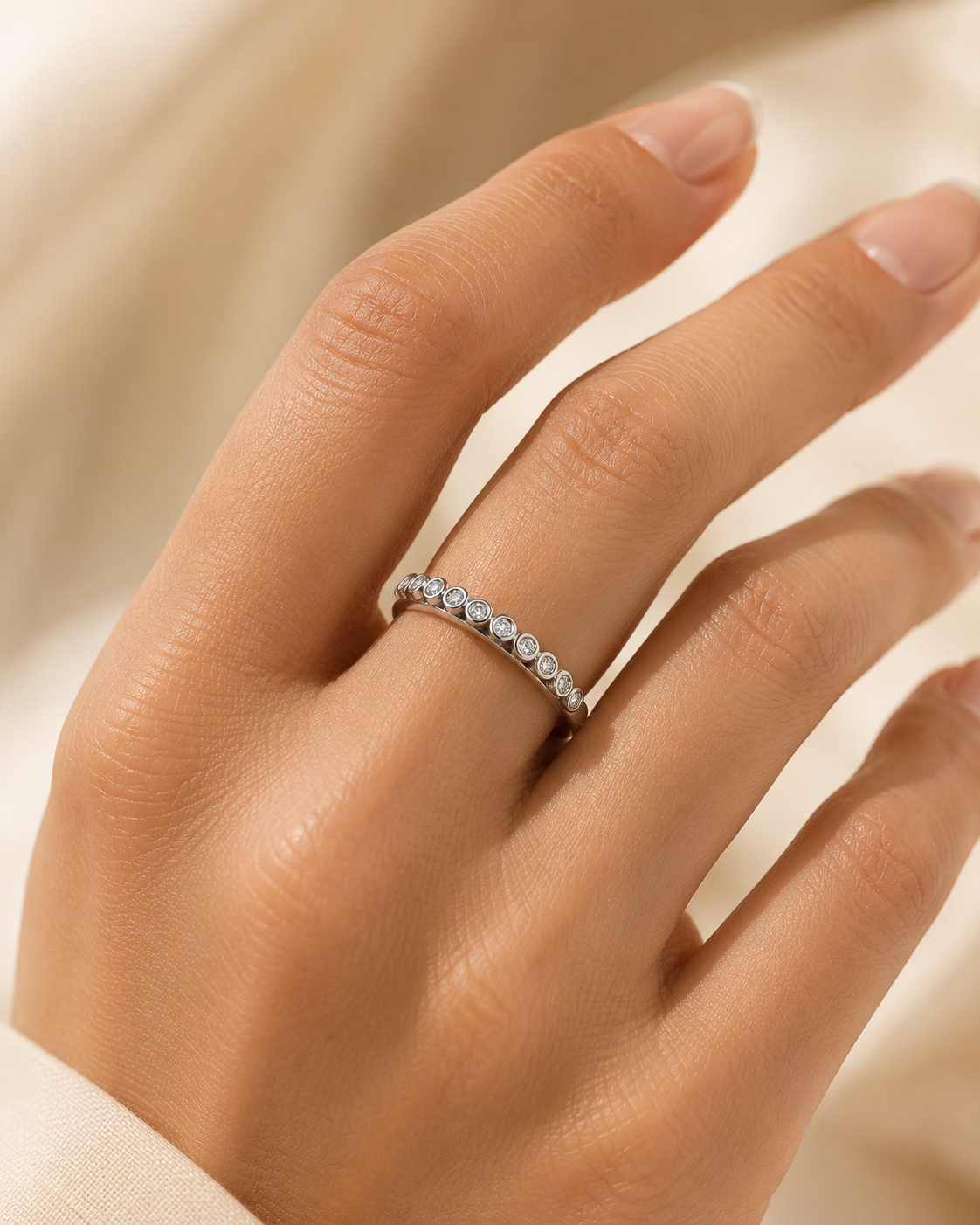 RADIANCE ROW 925 STERLING SILVER RING