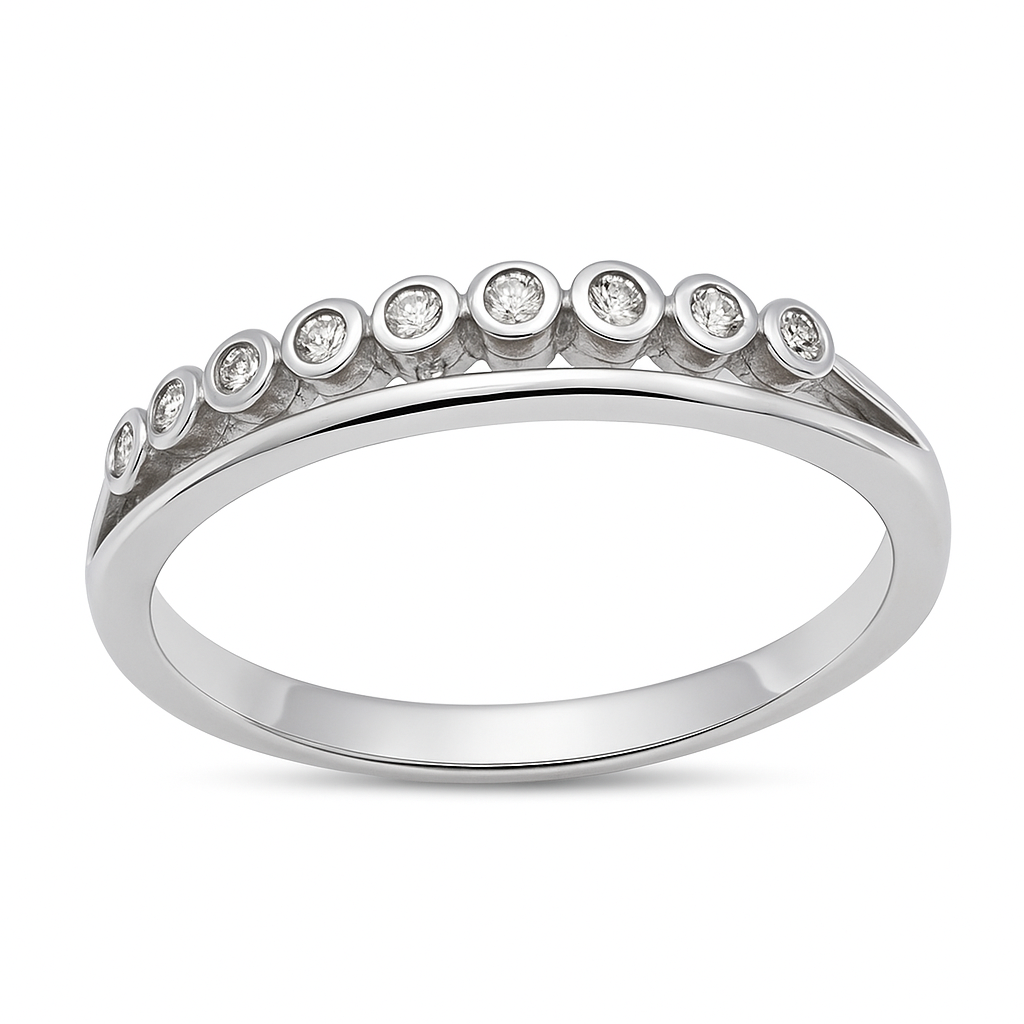 RADIANCE ROW 925 STERLING SILVER RING