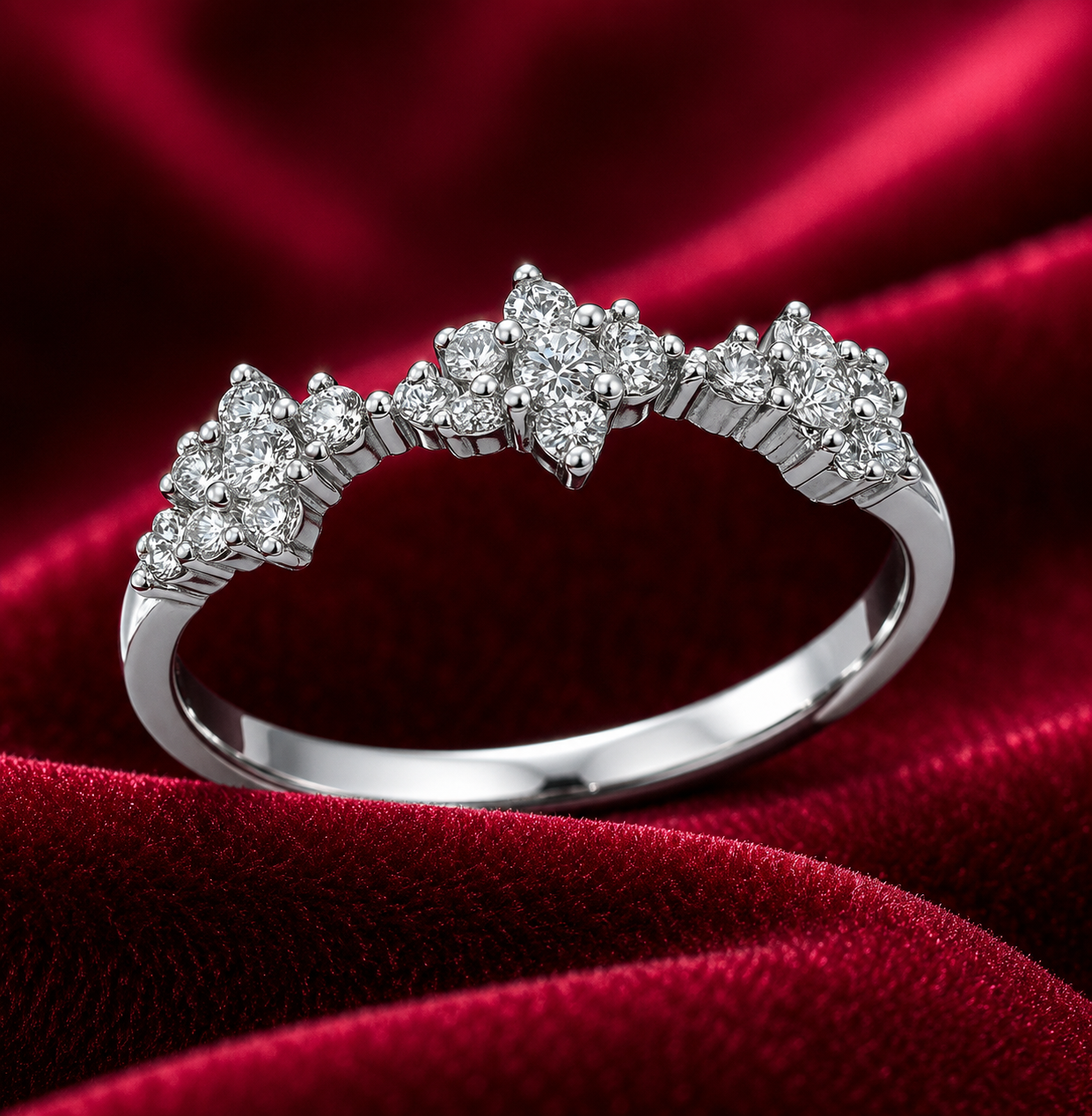 DAZZLE TRIO 925 STERLING SILVER RING