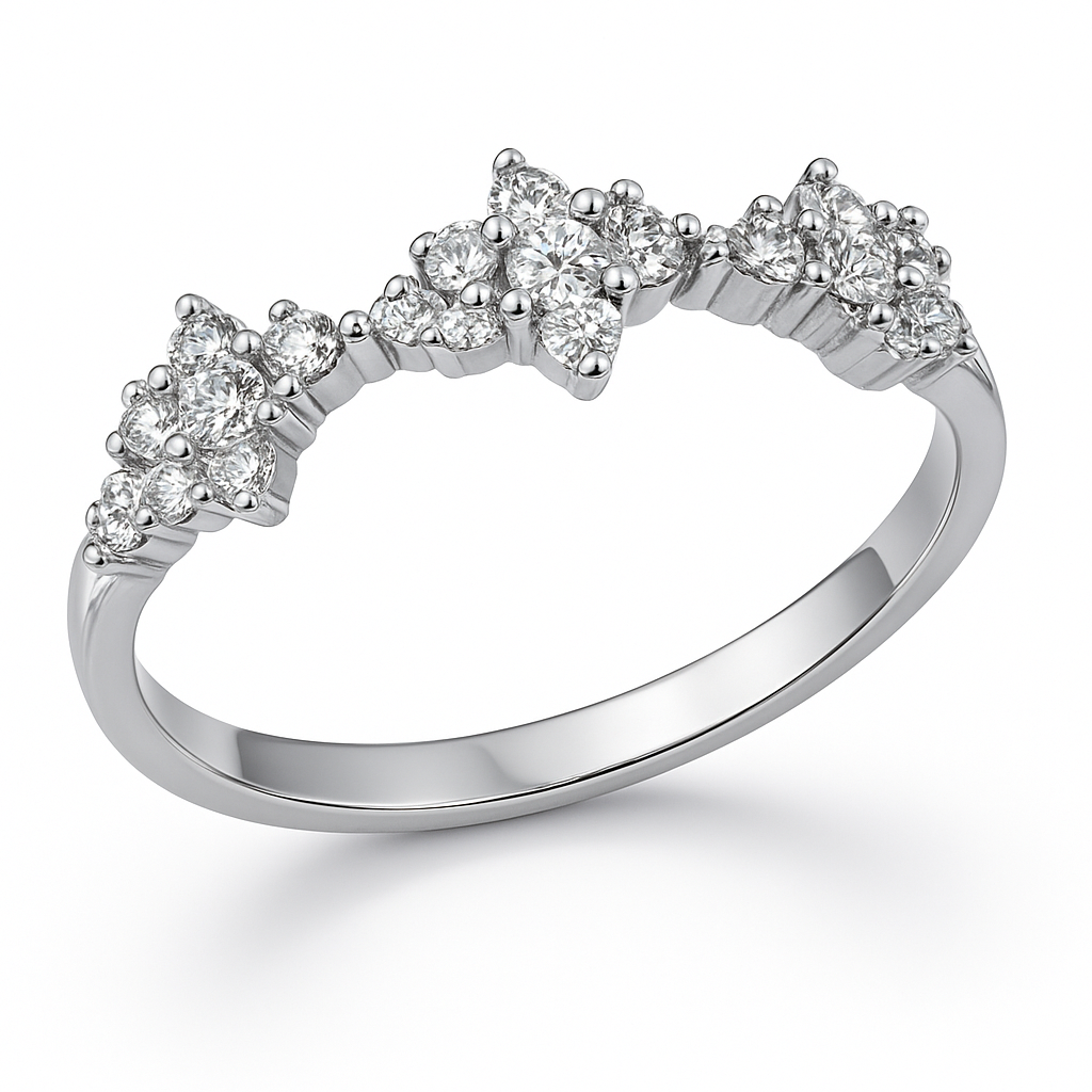 DAZZLE TRIO 925 STERLING SILVER RING