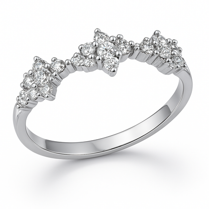 DAZZLE TRIO 925 STERLING SILVER RING