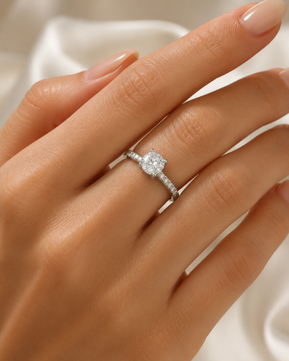 AURORA SOLITAIRE 925 STERLING SILVER RING