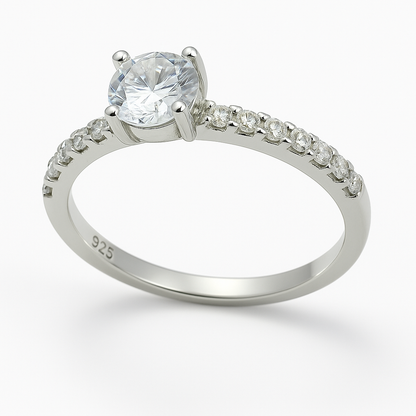AURORA SOLITAIRE 925 STERLING SILVER RING