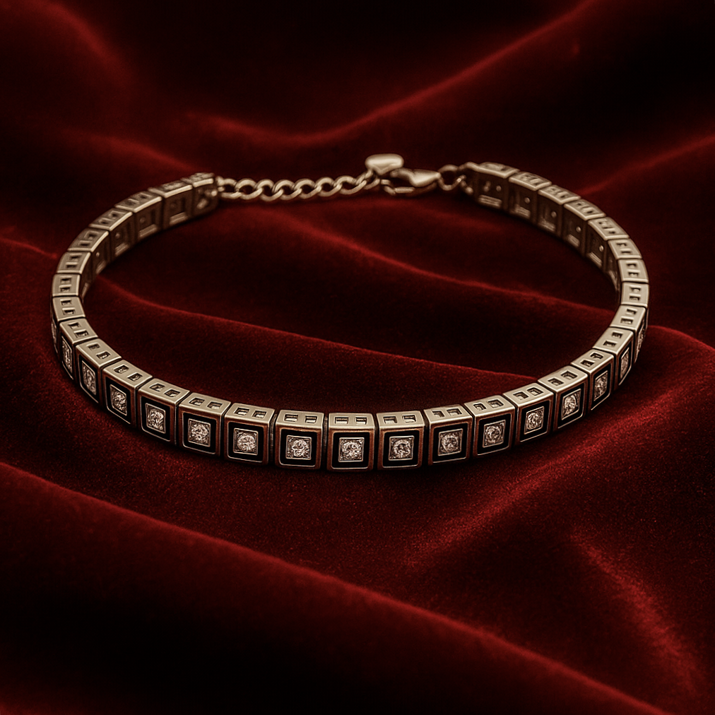 SQUARE SPARSHA 925 SILVER BRACELET