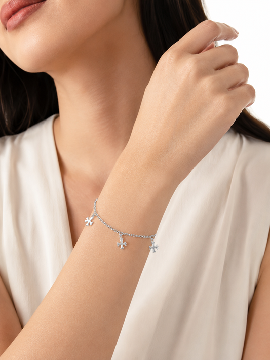 SUCCES  CROSS 925 SILVER BRACELET