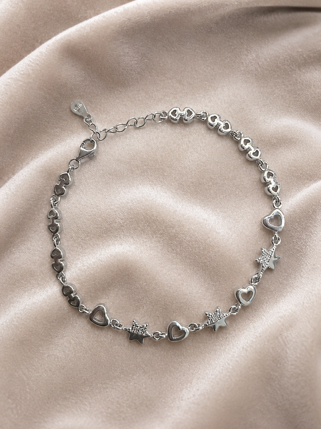 HEART STAR 925 SILVER BRACELET