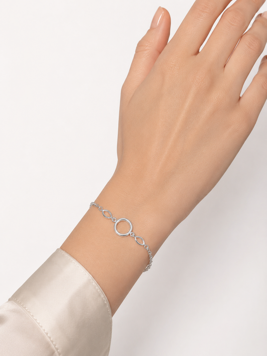 CIRAYA BOND SILVER NECKLACE