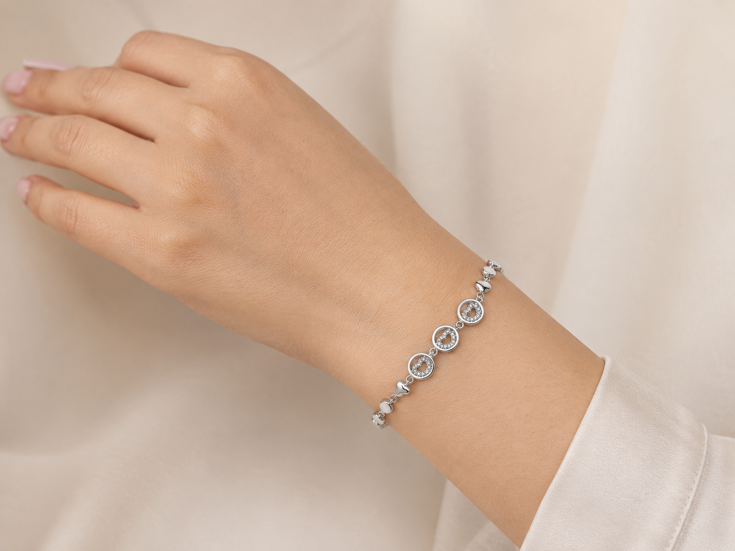 CHAKRA LOBVE 925 STERLING SILVER BRACELET