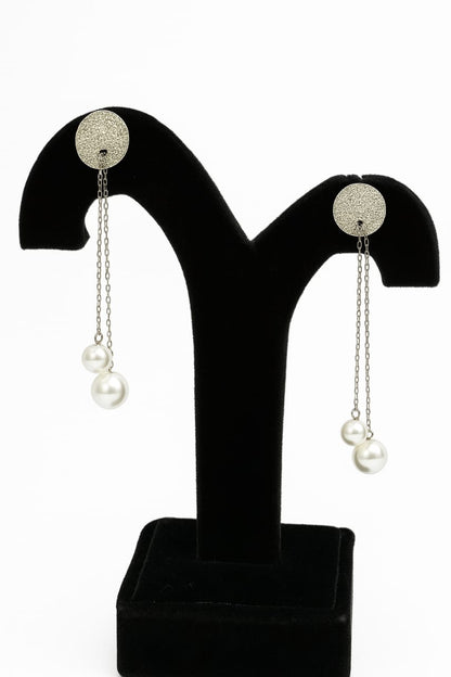 Luna Pearl Cascade 925 Sterling Silver Drop Earrings
