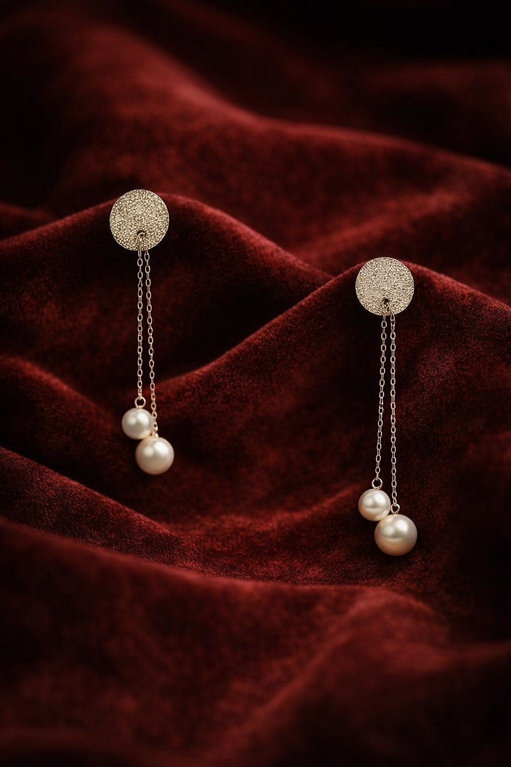 Luna Pearl Cascade 925 Sterling Silver Drop Earrings