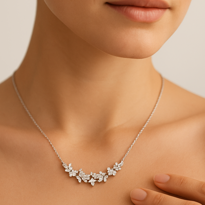 Iyamy Silver Necklace – Jasmine Design