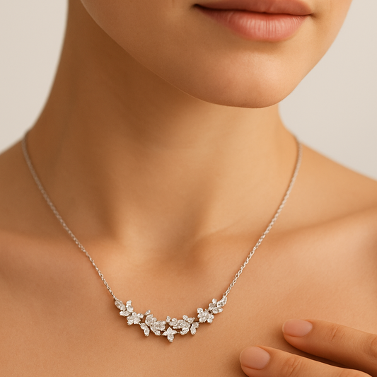 Iyamy Silver Necklace – Jasmine Design