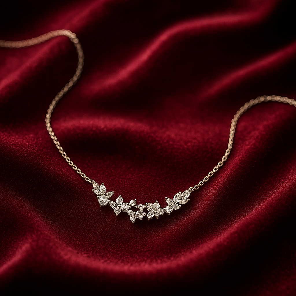 Iyamy Silver Necklace – Jasmine Design