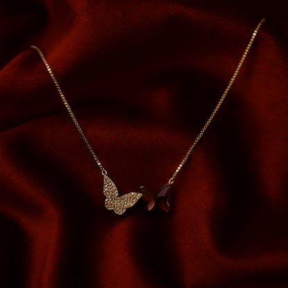 Iyamy Silver Necklace – Butterfly Pendant