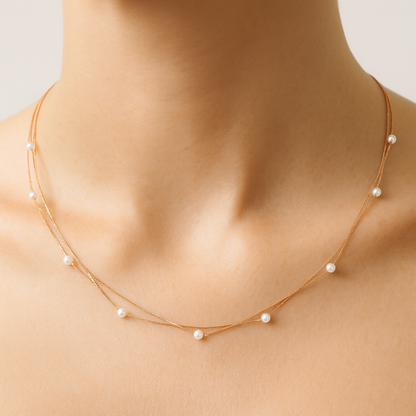 Iyamy Silver Necklace – Slim Minimal Design