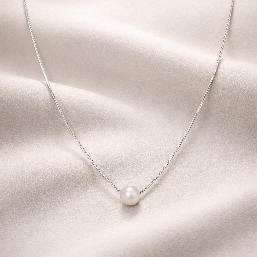 Iyamy Silver Necklace – Pearl Pendant