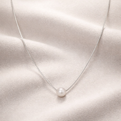 Iyamy Silver Necklace – Pearl Pendant