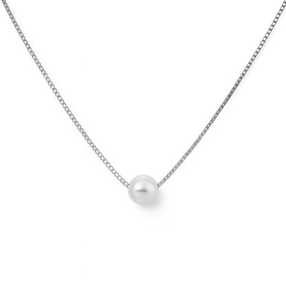 Iyamy Silver Necklace – Pearl Pendant