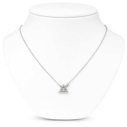 Iyamy Silver Necklace – Triangle Pendant