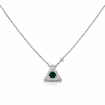 Iyamy Silver Triangle Pendant Necklace