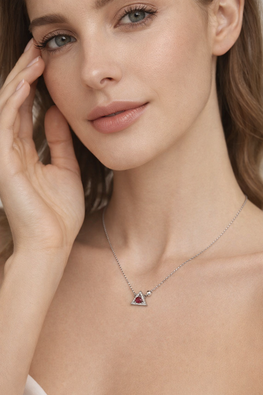 Iyamy Silver Trident Necklace