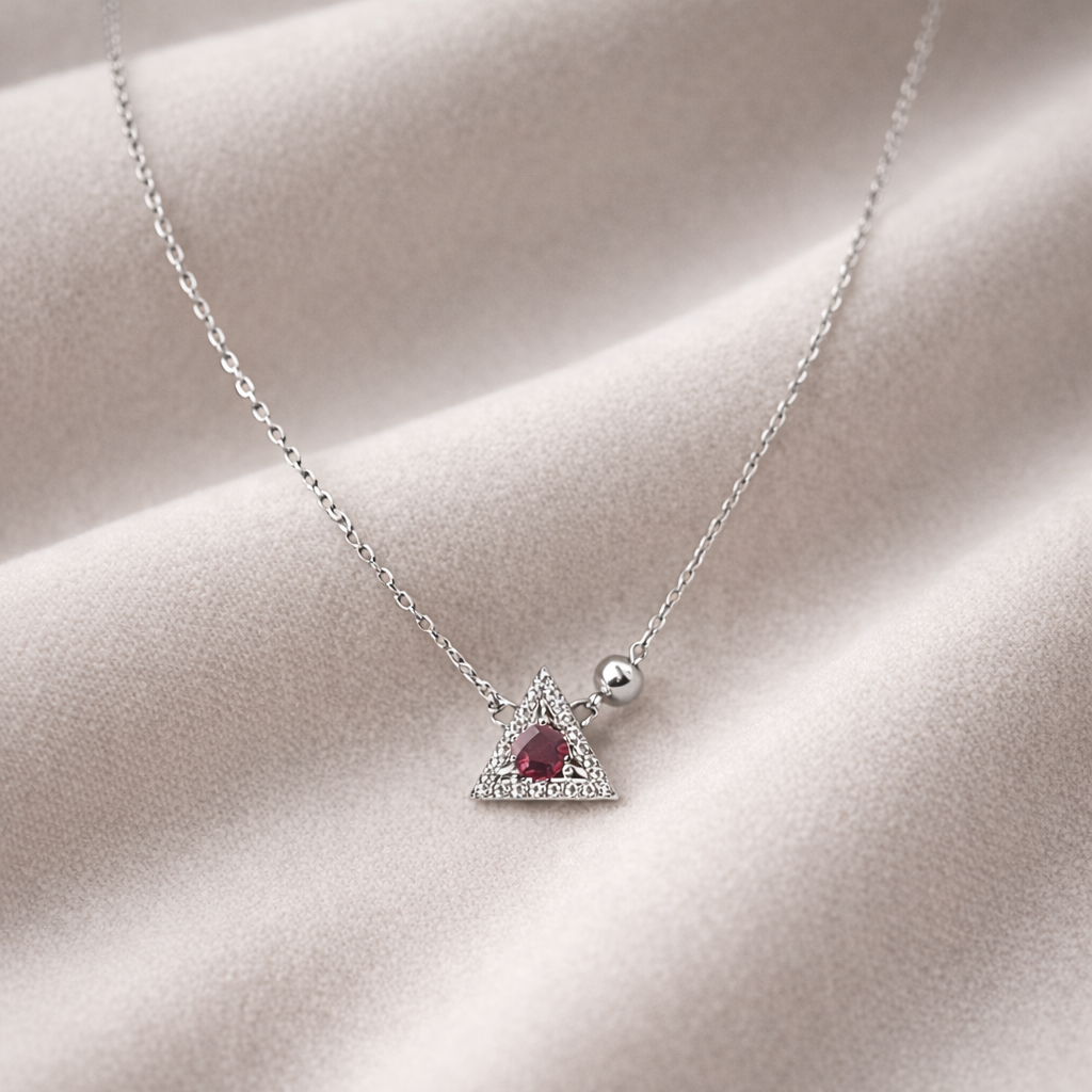 Iyamy Silver Trident Necklace