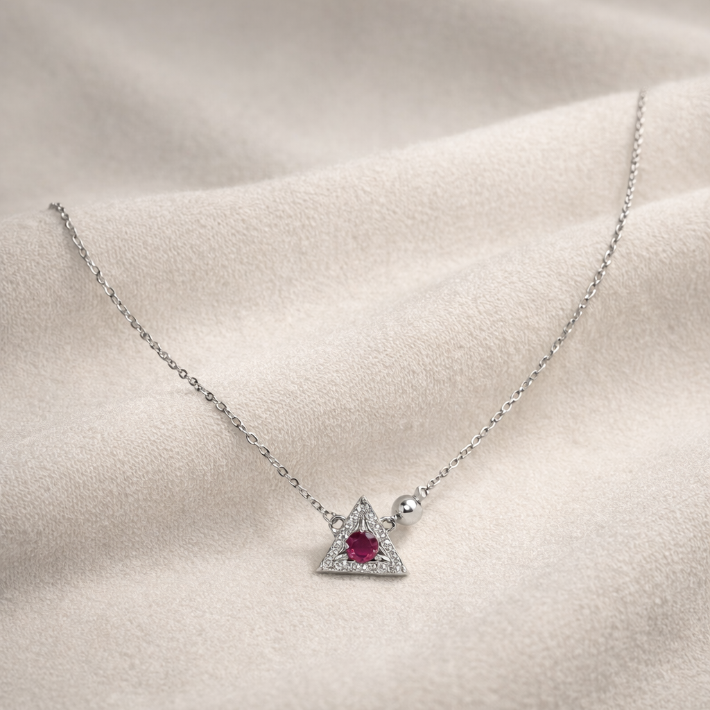 Iyamy Silver Trident Necklace