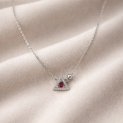 Iyamy Silver Trident Necklace